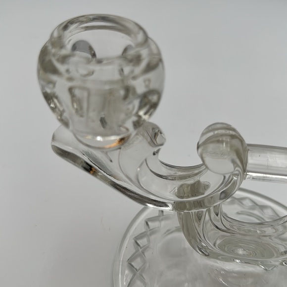 Vintage Double Clear Glass Double Candle Holder - Picture 10 of 16